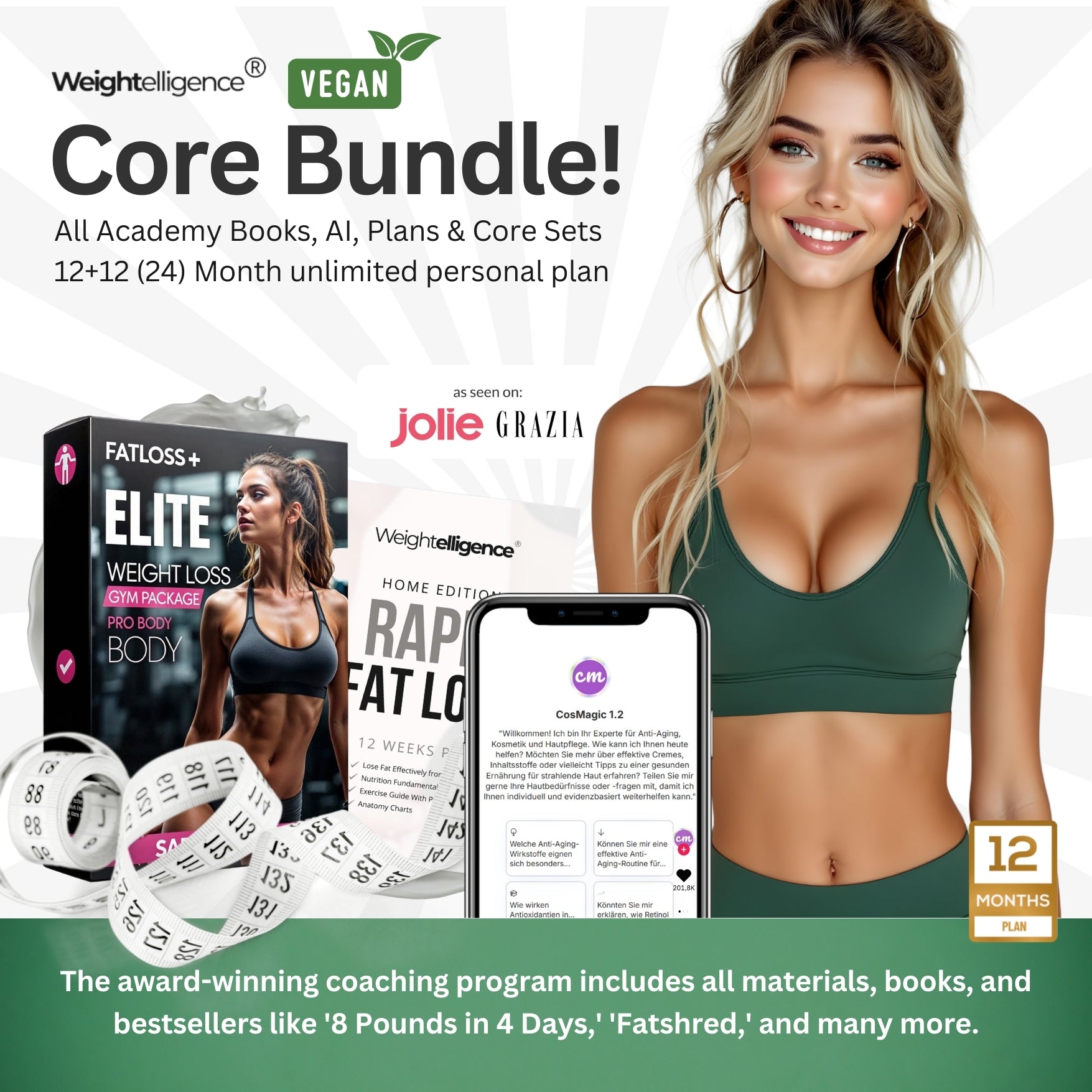 Weightelligence® Core – KI - alle Studios, Kurse und Trainer. Fatburner, Muskelaufbau, Cellulite