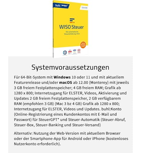 WISO Steuer 2025 (für Steuerjahr 2024) Für Windows, Mac, Smartphones und Tablets | Digitaler Download