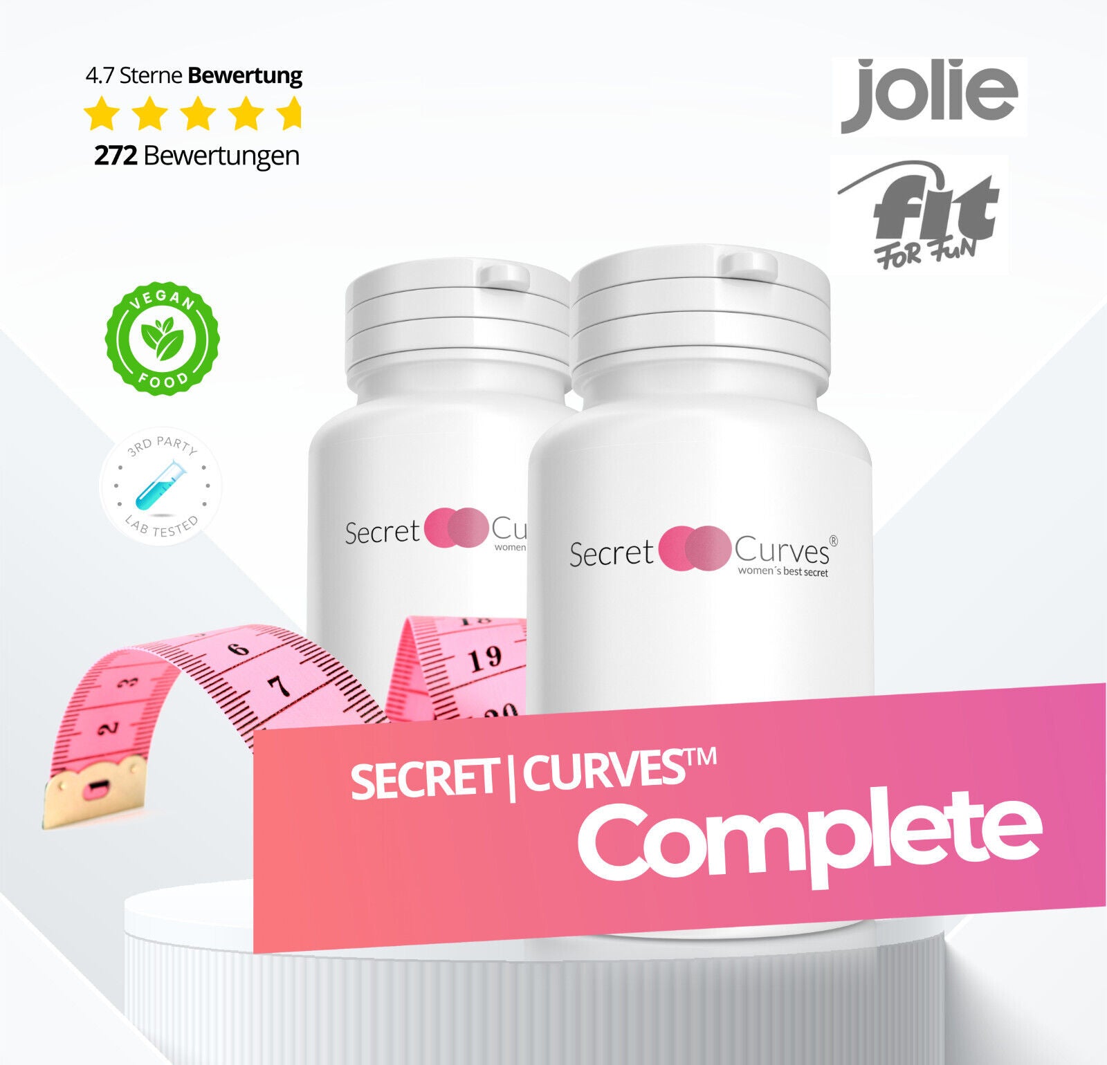 Secret Curves® Natürliche Brustvergrößerung. Original Bundle BSIM Kapseln Creme