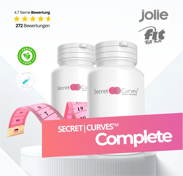 Secret Curves® Natürliche Brustvergrößerung. Original Bundle BSIM Kapseln Creme