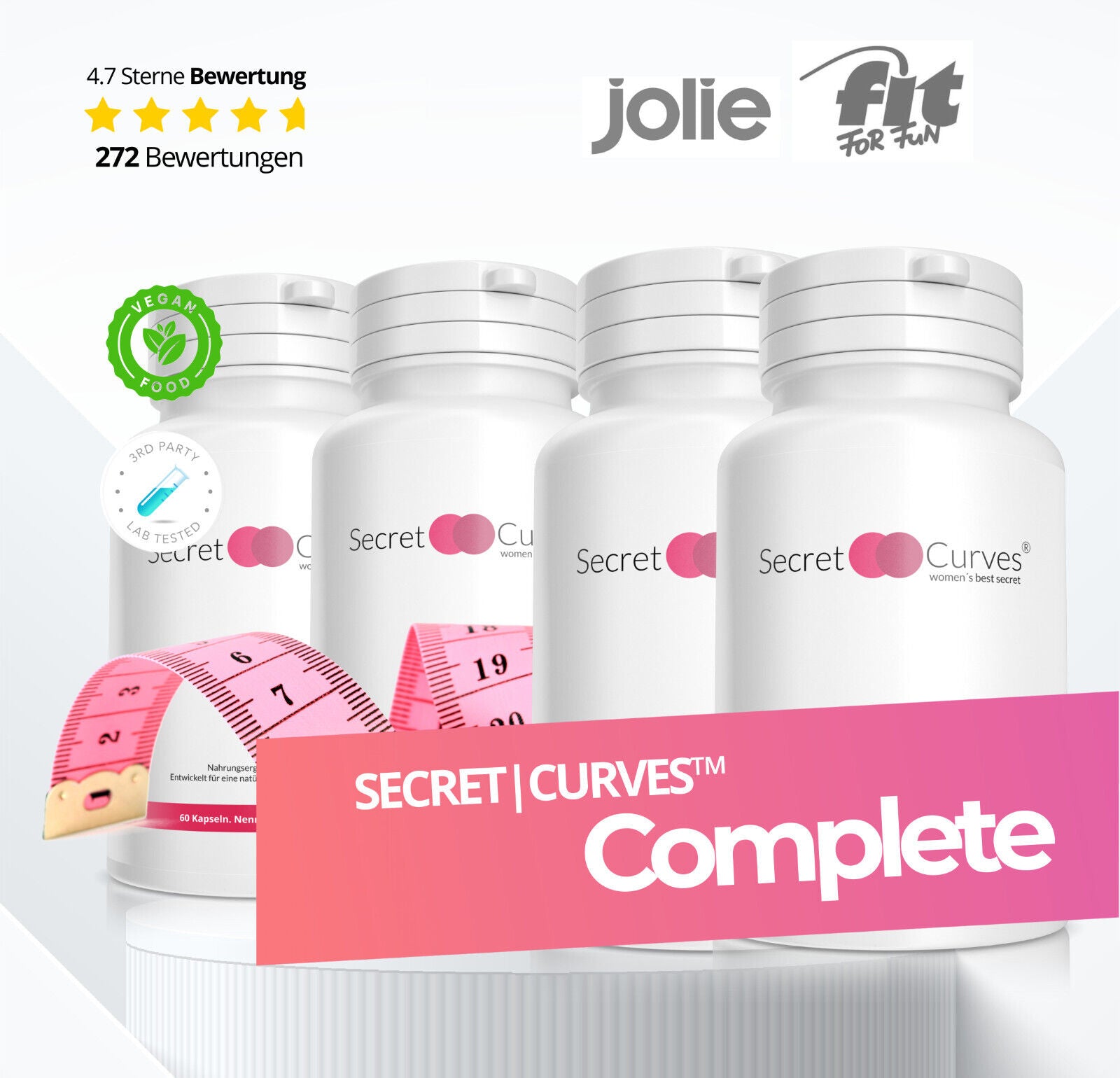 Secret Curves® Natürliche Brustvergrößerung. Original Bundle BSIM Kapseln Creme