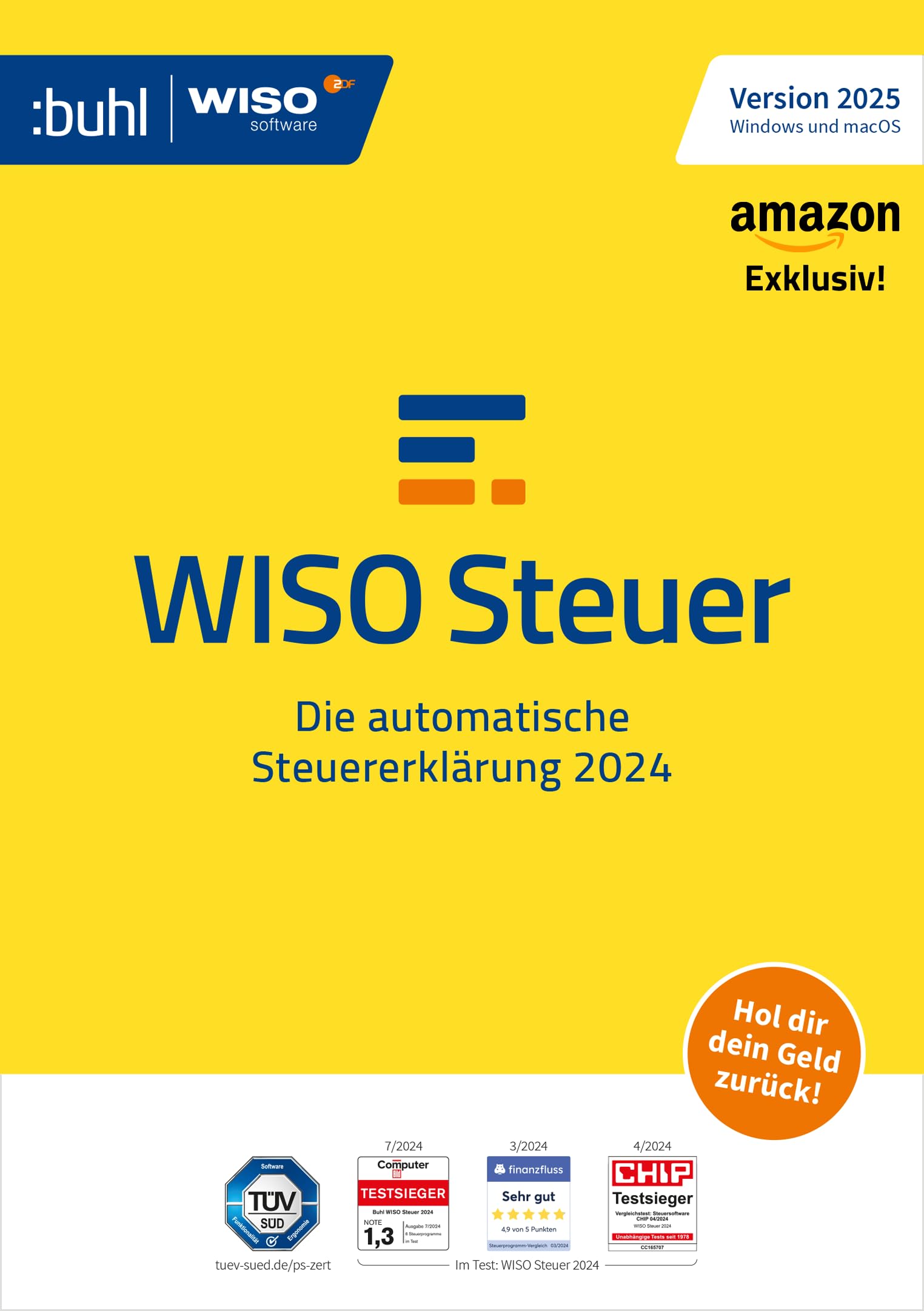 WISO Steuer 2025 (für Steuerjahr 2024) Für Windows, Mac, Smartphones und Tablets | Digitaler Download