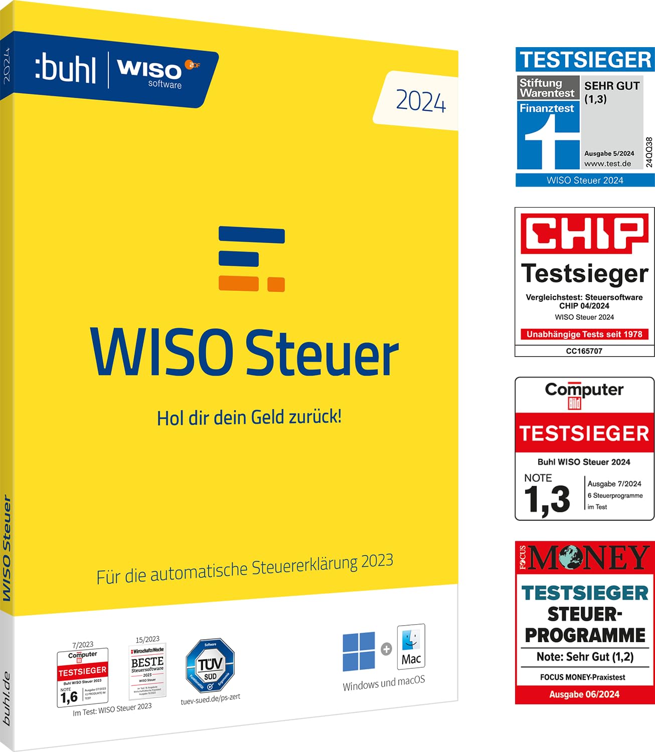 WISO Steuer 2025 (für Steuerjahr 2024) Für Windows, Mac, Smartphones und Tablets | Digitaler Download