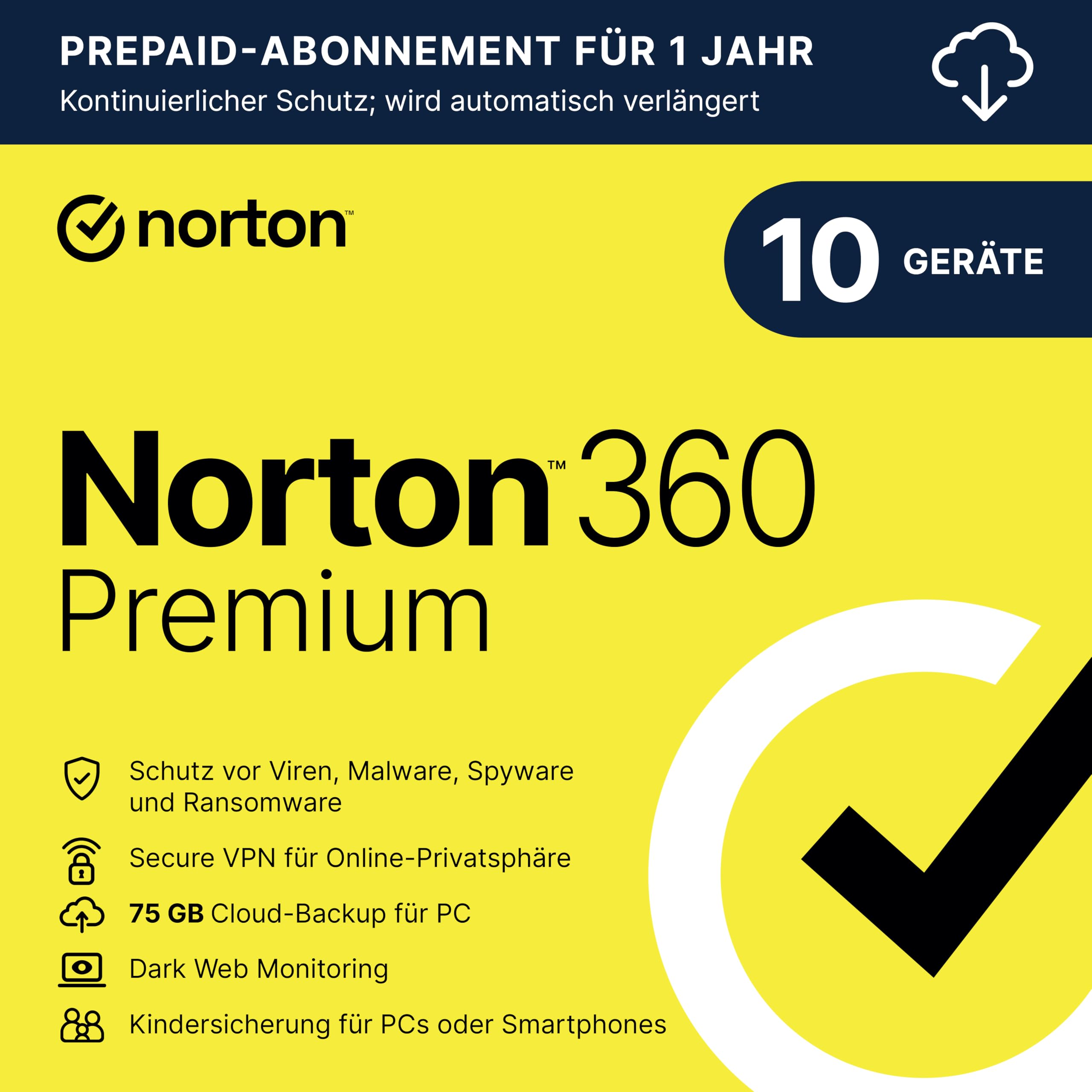 Norton 360 Premium + Utilities Ultimate 2025 | 10 Geräte | 1 Jahr |Aktivierungscode per Email