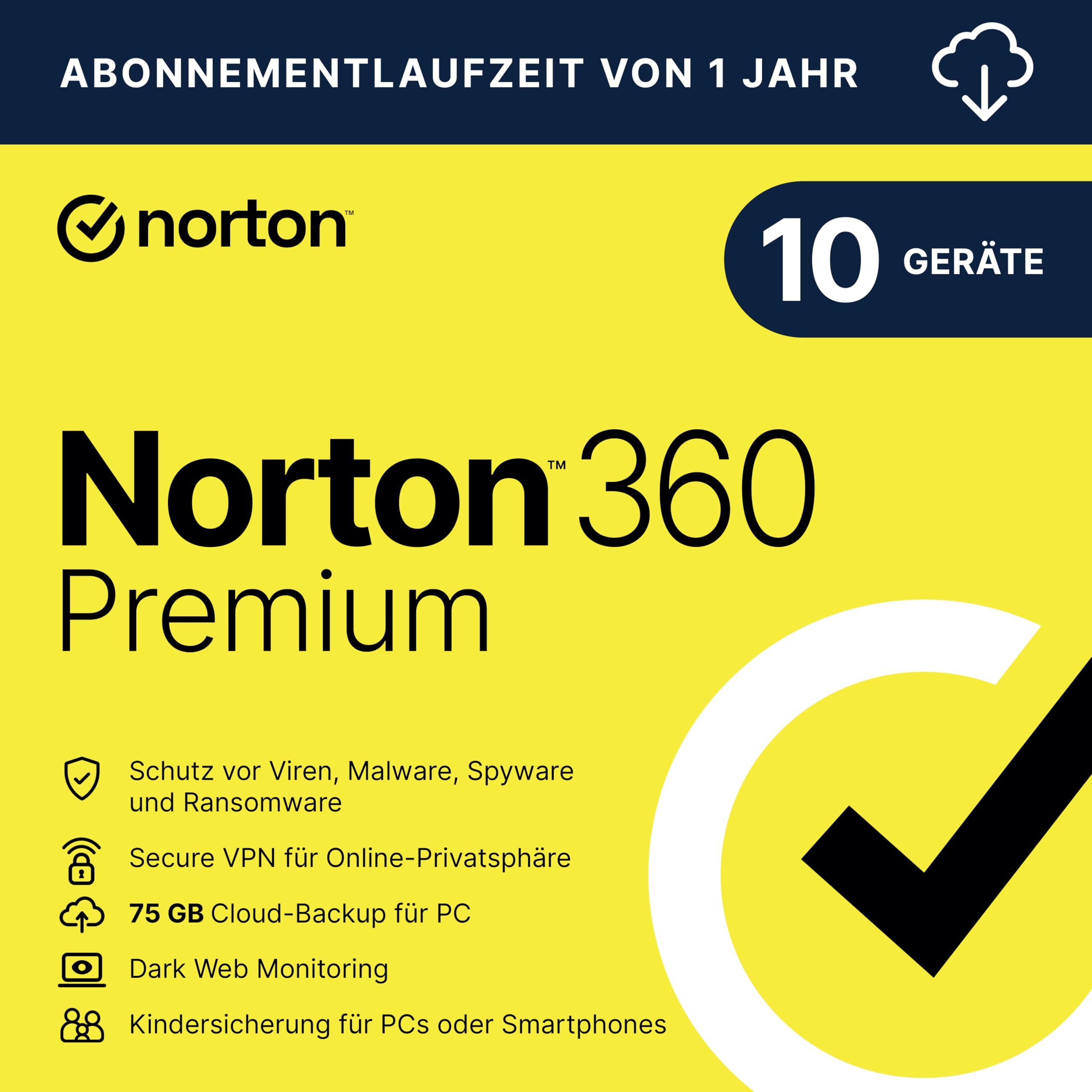 Norton 360 Premium + Utilities Ultimate 2025 | 10 Geräte | 1 Jahr |Aktivierungscode per Email