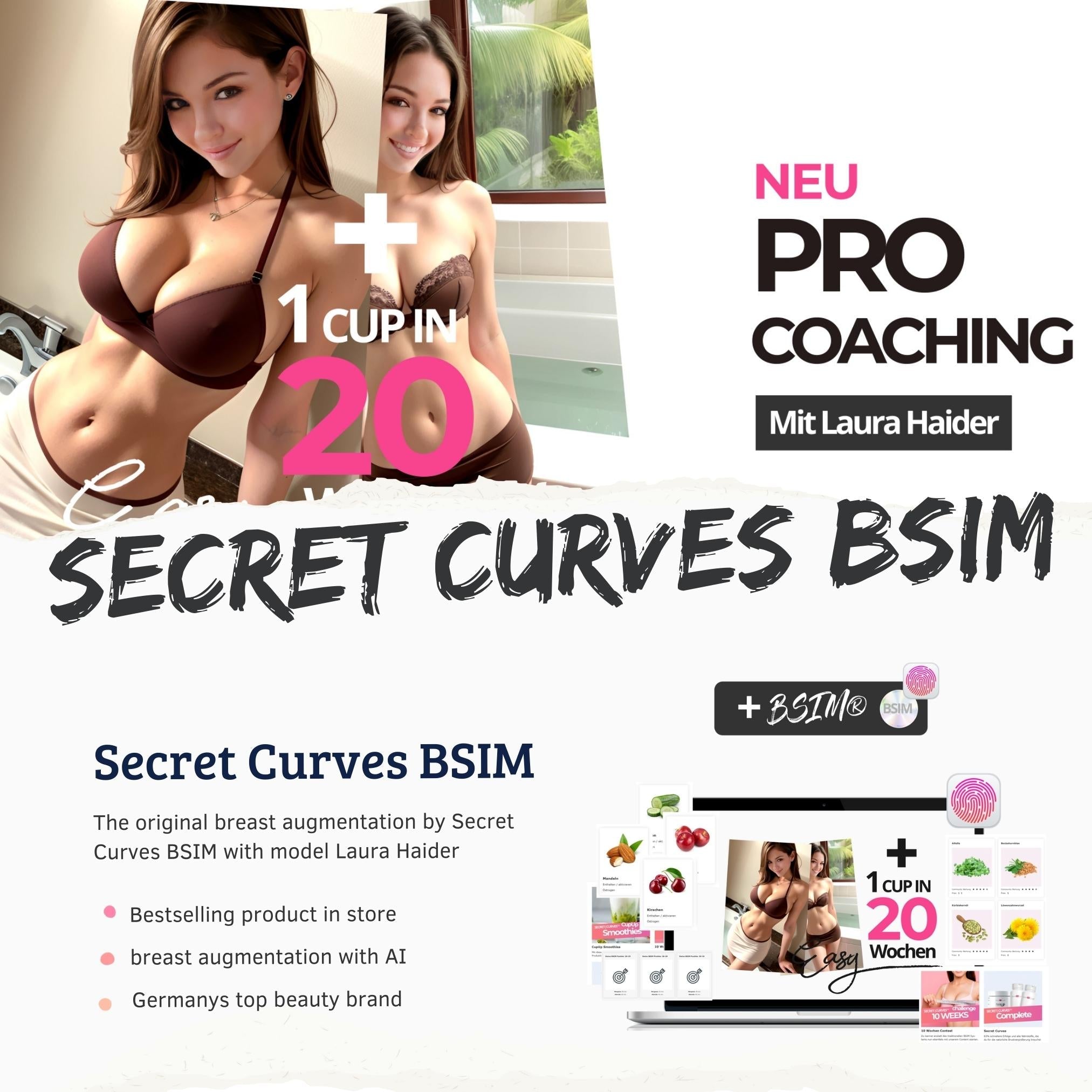 Secret Curves® BSIM® - Natürliche Brustvergrößerung mit KI 12 Monate