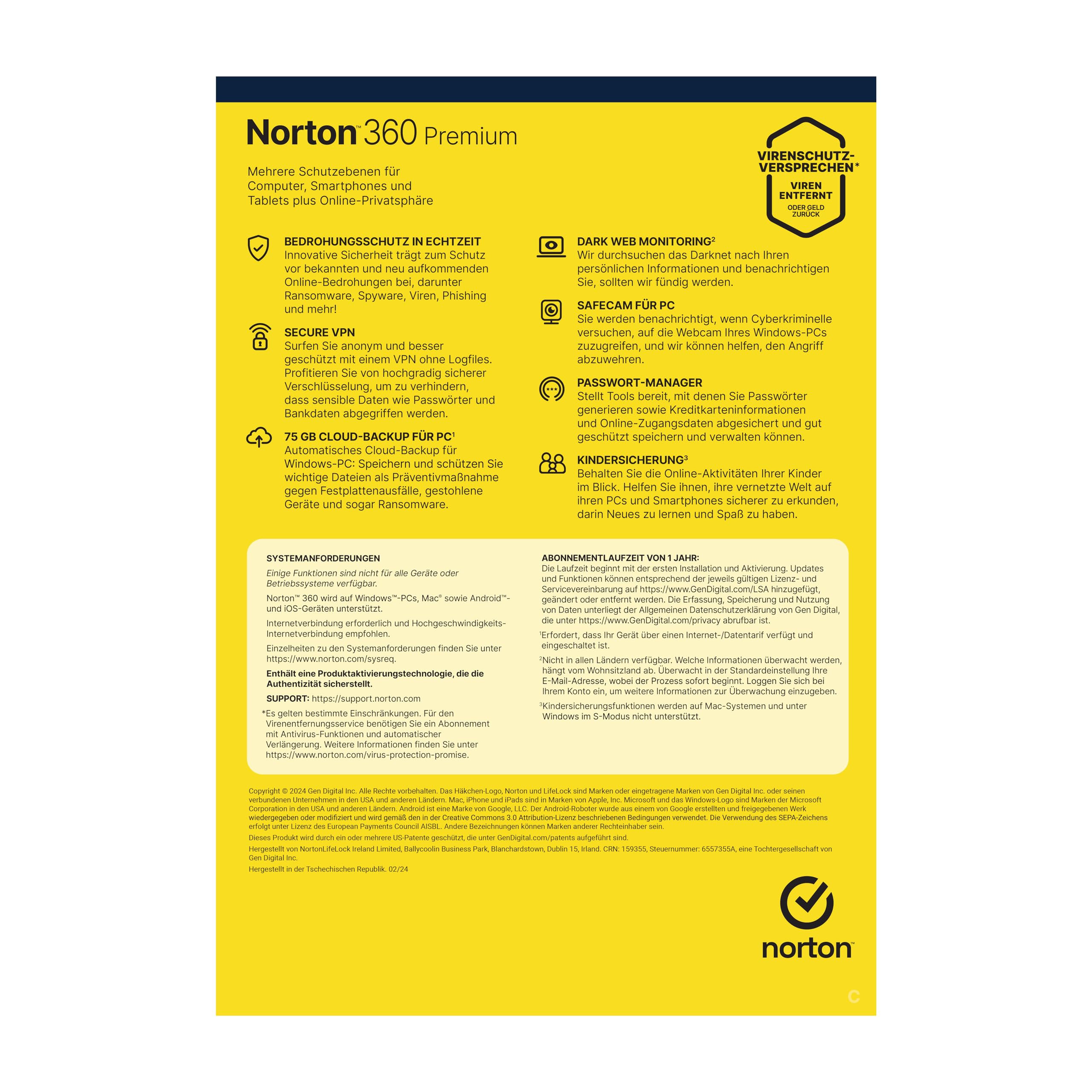 Norton 360 Premium + Utilities Ultimate 2025 | 10 Geräte | 1 Jahr |Aktivierungscode per Email