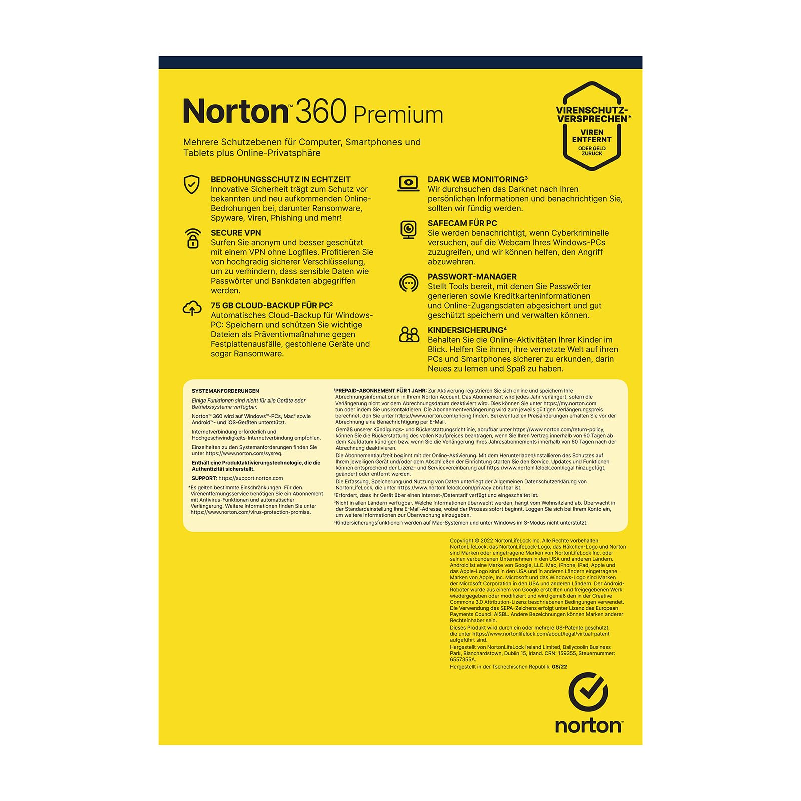 Norton 360 Premium + Utilities Ultimate 2025 | 10 Geräte | 1 Jahr |Aktivierungscode per Email