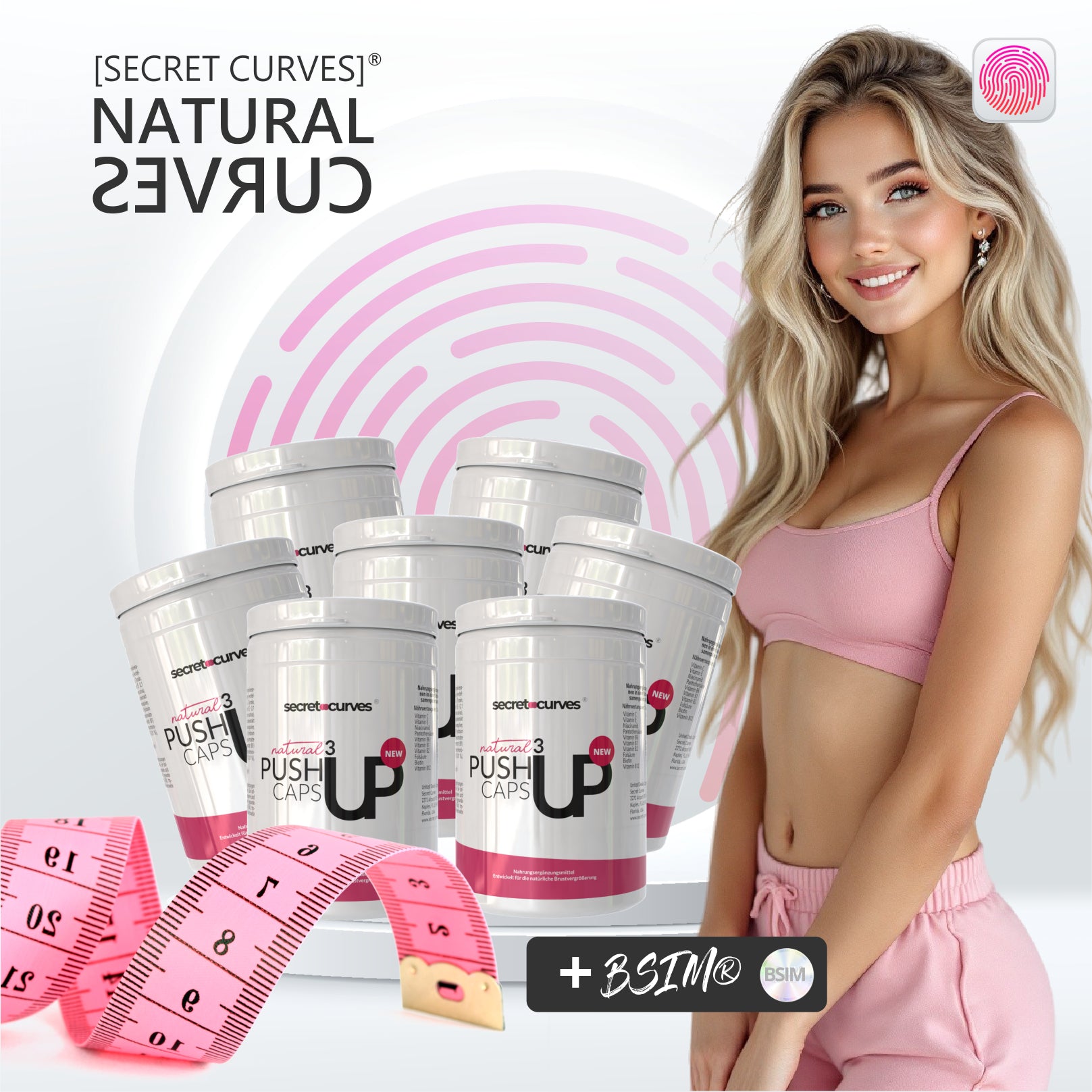 Secret Curves® Natürliche Brustvergrößerung. Original Bundle BSIM Kapseln Creme