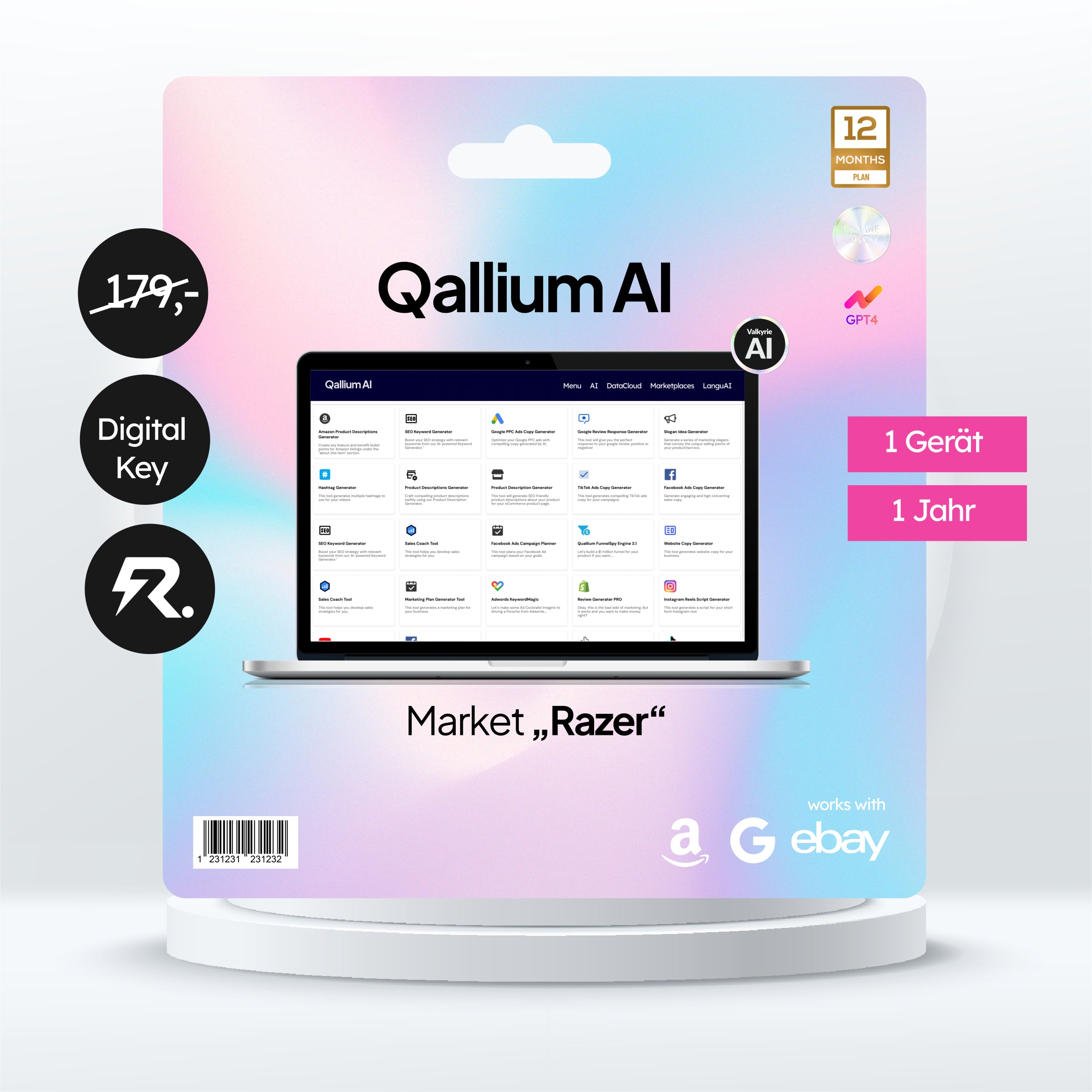 NEU! Quallium 2.5 Market Razer E-Commerce. 96 KI Systeme für alle Business Anforderungen