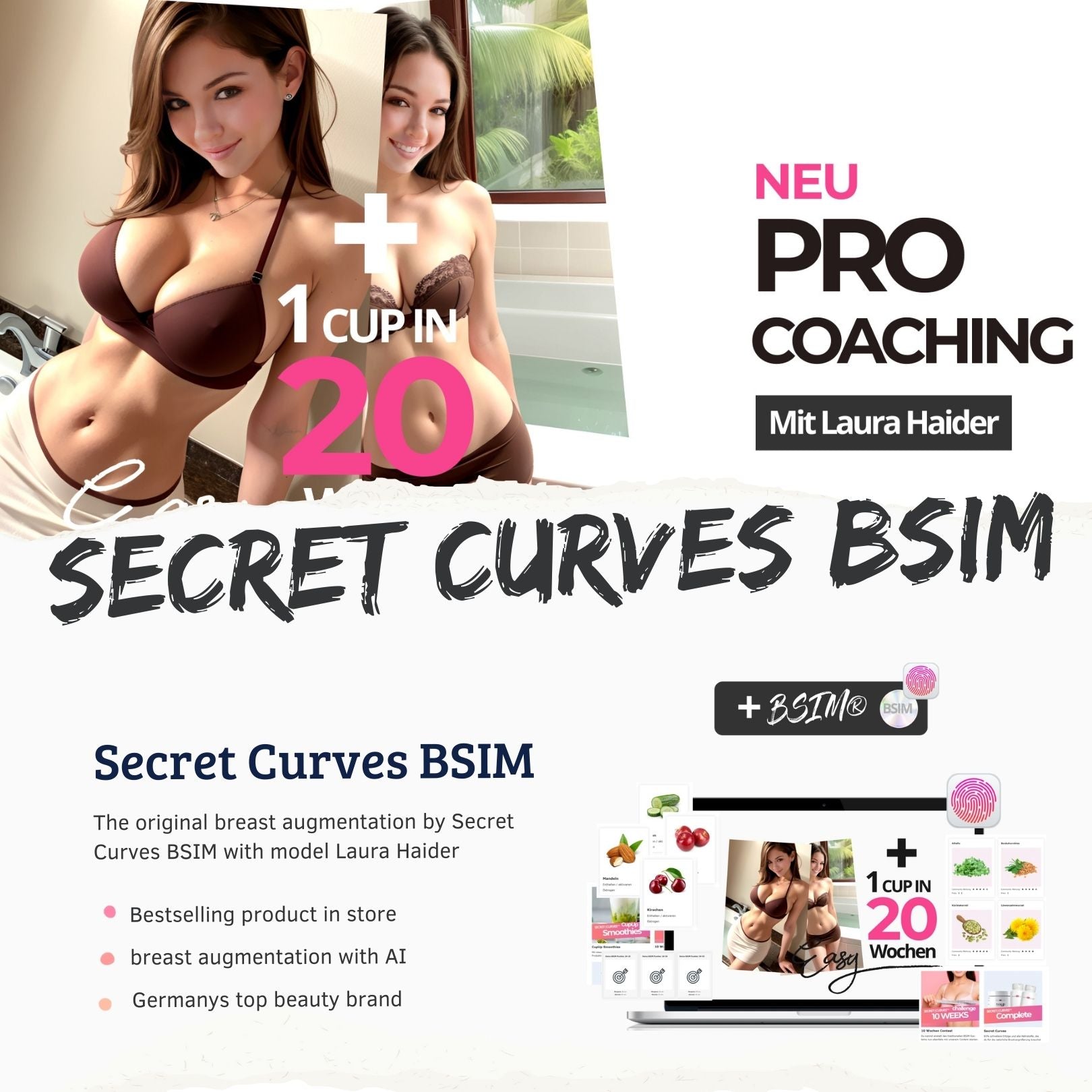 Secret Curves BSIM 4.0 KI inklusive Kurs & Buch Laura Haider - 1 Cup in 90 Days