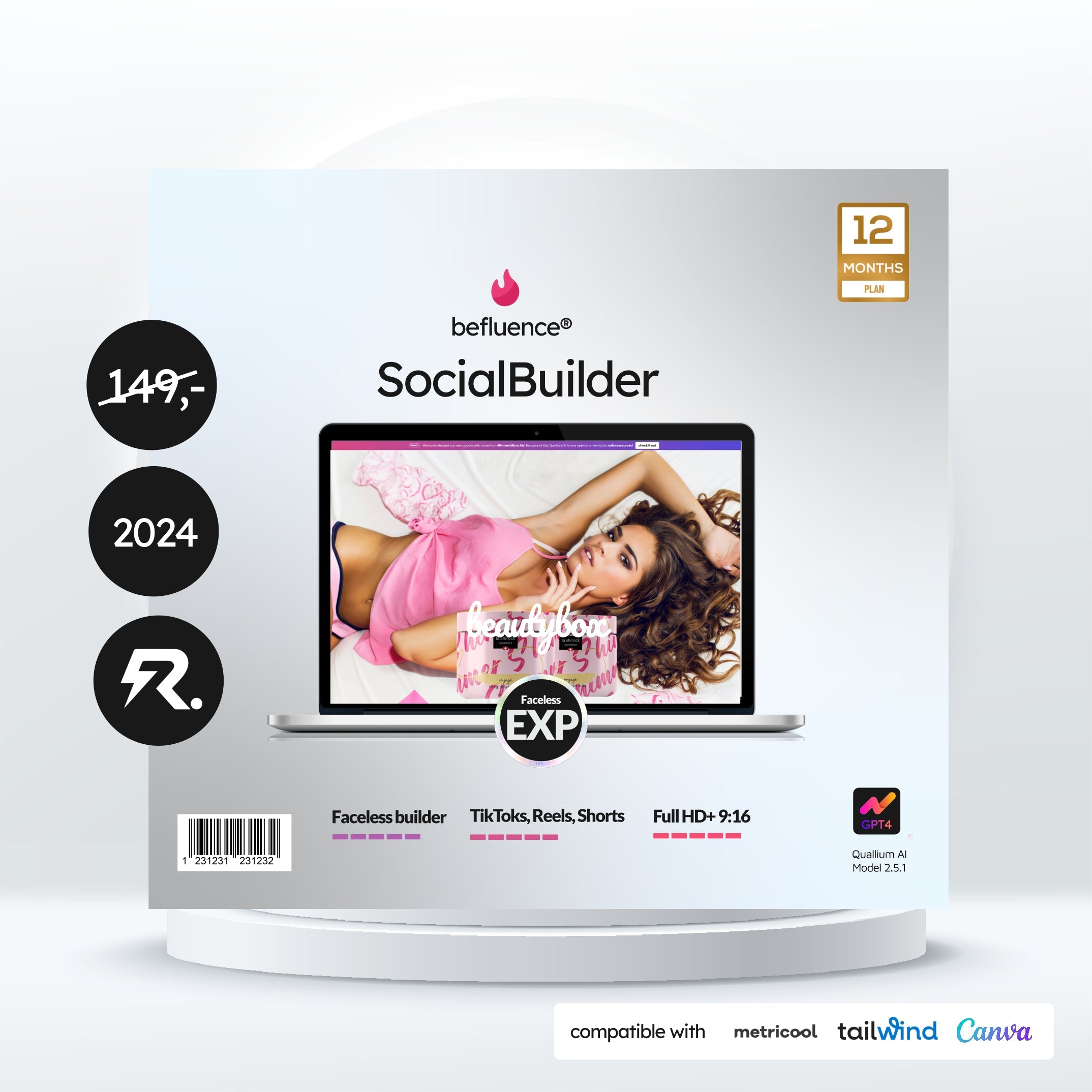 befluence!® Social Builder beautylicious - Faceless Social Media Accounts